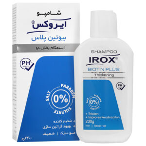 شامپو مو ایروکس مدل Biotin Plus حجم 200 میلی‌لیتر
